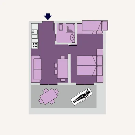 Appartement Colorful With Pool